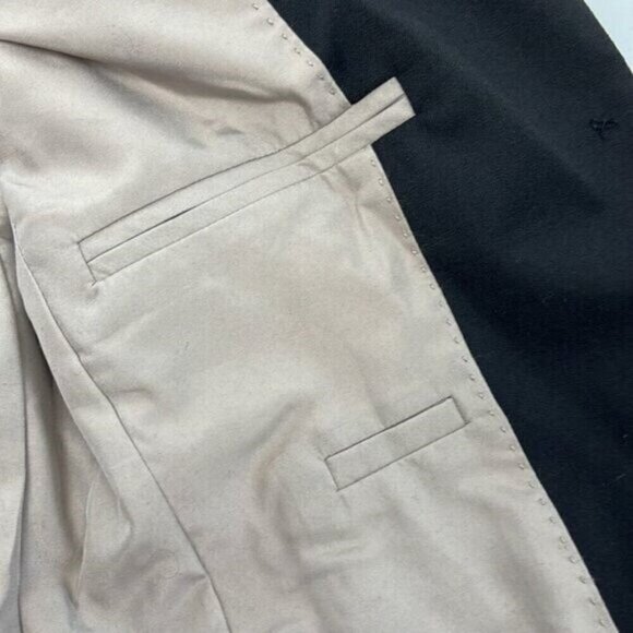 J Crew Lightweight Wool Blazer Black Flap Pockets 2 Button Vented Jacket 2 - Picture 9 of 13